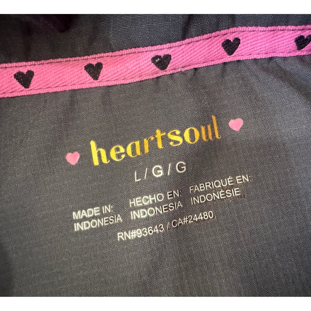 Heartsoul Scrub Jacket‎ Pewter Gray Full Zip Mock Neck Large Medical Core Nurse - Picture 2 of 10